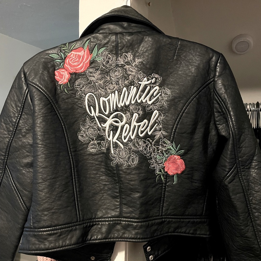 GUESS ROMANTIC REBEL LEATHER JACKET